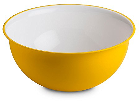 omada Ensaladera de diseño 6.5 litros, medidas: 32.5 x h 15.5 cm blanco por dentro, coloreado por fuera, en plástico y antibacteriano, apto para MICROONDAS e irrompible, línea Sanaliving