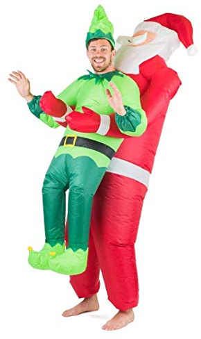 Bodysocks© Costume Gonfiabile da Babbo Natale e Elfo per Adulti
