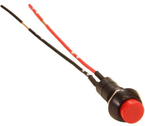 Taster Schalter 12 24 V Volt Auto KFZ schwarz rot rund Drucktaster Tastschalter