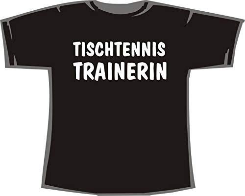 Tischtennis Trainerin; T-Shirt schwarz, Gr. XXXL