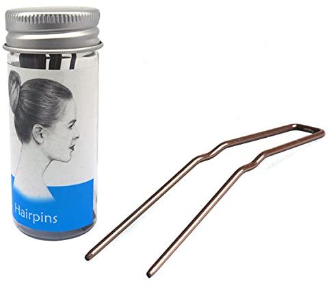 Professional Ballet U Shaped Hair-Pins ROCST Black for Woman Girl Buns 3 inch 12 Pack(Black)
