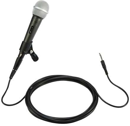 Amazon Basics Dynamic Vocal Microphone with Cable for Podcasting, Recording, Broadcasting, Live Performance, Karaoke, Cardioid Pattern