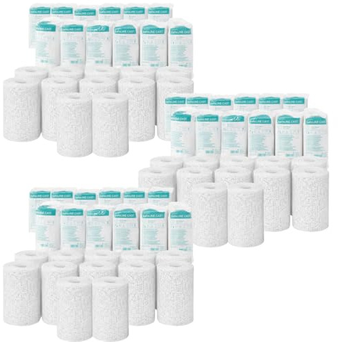 Gipsbinden Set Schnellgipsbinden 36x Gips Abdruck Binden 10 cm x 300 cm Gipsabdruck Gipsbinde zum Basteln schnelltrocknend G33
