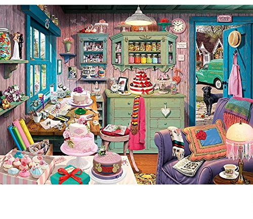 Schmidt Spiele 59653 Großmutters Stube, 1000 Teile Secret Puzzle | Secret Puzzle