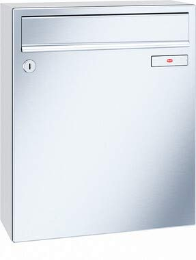 RENZ/Standard Aufputz-Briefkastenanlage Wand-Briefkasten / V4A-Edelstahl/Volumen 23 L/Dein-Briefkasten.de