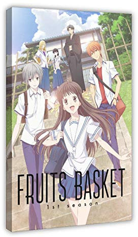 HUANGCHOU Anime Poster Fruits Basket 4 Canvas Poster Bedroom Decor Sports Landscape Office Room Decor Gift 20×30inch(50×75cm) Frame-style1