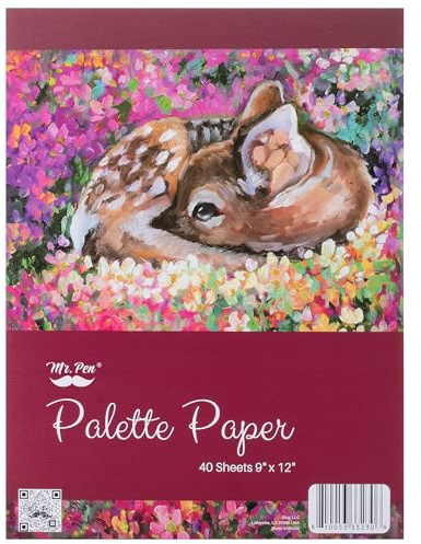 Mr. Pen- Disposable Paint Palette, 9x12, 40 Sheets, Acrylic Paint Paper