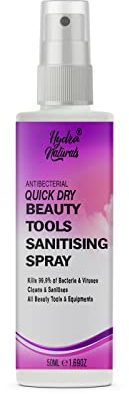 Makeup Tools Cleaner Spray Quick Dry, Derma Roller Disinfectant Steriliser Kills 99.9% of Bacteria, Cosmetic Brush Make Up Remover Skin Needling Rollers & Micro Needling Antibacterial, Antifungal 50ml