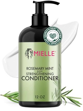 Mielle Organics Rosemary Mint Strengthening Hair Conditioner for Women & Men - Biotin Infused Detangling & Hydrating Conditioner to Increase Manageability & Support Longer, Healthier Strands, 12 oz