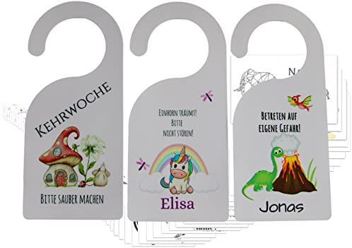 Türhänger/Türschild mit Name, Spruch & Motiv PERSONALISIERT >