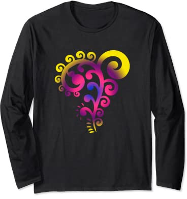 Polynesien Maori Koru Tattoo Spirale Farn Glück Neuseeland Langarmshirt
