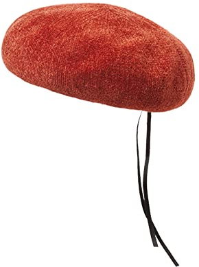 JOYHY Damen Zeichenfolge Einstellbar Chenille Künstler Barette Hüte Rostrot