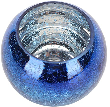 Candeliere, Porta Tealight Romantico Caldo di Colore Sfumato per la Festa (Blu sfumato)