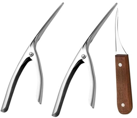 KICHOUSE 3 Piezas abridor de camarones de Acero Inoxidable Suministros de Cocina aparatos para pelar gambas pelador de gambas pelagambas Herramienta para pelar camarones buche de Pescado