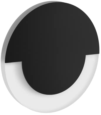 LED Treppenlicht | neutralweiß 4000K | Unterputz Treppenbeleuchtung | indirekte Beleuchtung | rund | Stufenleuchte schwarz matt | Wandeinbauleuchte inkl. Trafo für 230V