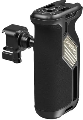 SMALLRIG Universeller NATO-Seitengriff Side Handle für die Linke und rechte Hand, um 360° drehbarer Kamera-Seitengriff mit rutschfestem Silikon, Kameragriff mit integrierten Gewindelöchern – 4359