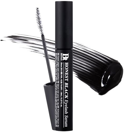 BENTON Honest Black Wimpernserum - Wimpernserum für dichtere, vollere Wimpern - Zaubern Sie einen Make-up-Look mit schwarzer Tönung, 8 ml