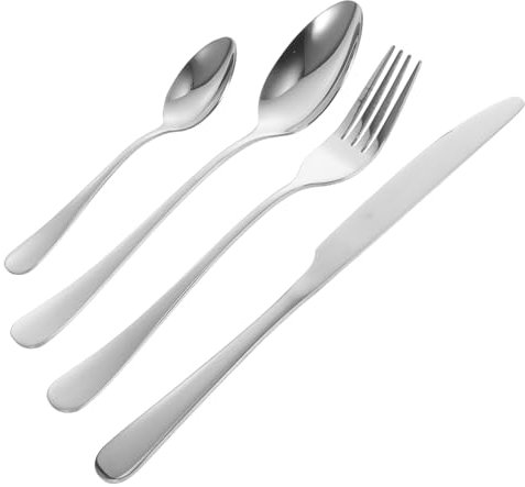 MOLUCKFU 1satz Edelstahl Steak Besteck Teiliges Mit Gabeln Messern Und Löffeln Hochwertige Spülmaschinenfeste Tischwaren Für Restaurant Und Zuhause Modernes Design Für Jeden Anlass