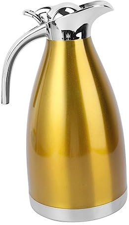 Amosfun Pentola Isolata A Doppia Parete - Bollitore in Acciaio Inossidabile Da 2000 Ml - Bottiglia Termica - Perfetta Per Casa Ufficio E Viaggi