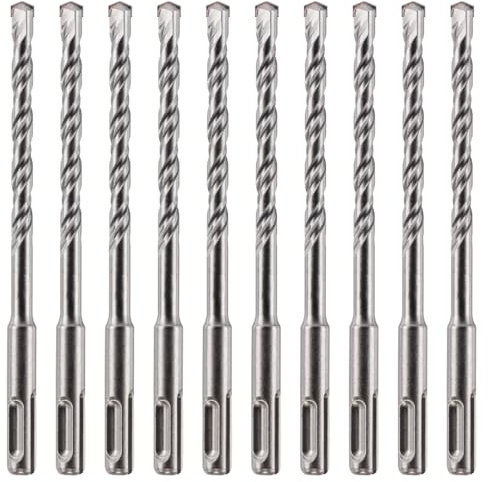 Rennie Tools - 10 Pack Of 8mm x 160mm Long SDS Plus Hammer Drill Bits | Professional TCT Tungsten Carbide Tipped Masonry Drill Bit For Brick, Concrete, Stone, Granite. 8mm SDS Drill Bit