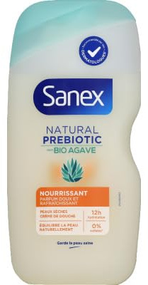 SANEX – Gel de ducha orgánico Agave nutritivo – Prebiótico natural procedente del Agave Bio – Nutre la piel – Hidratación 12 h – 92% de origen natural – 425 ml