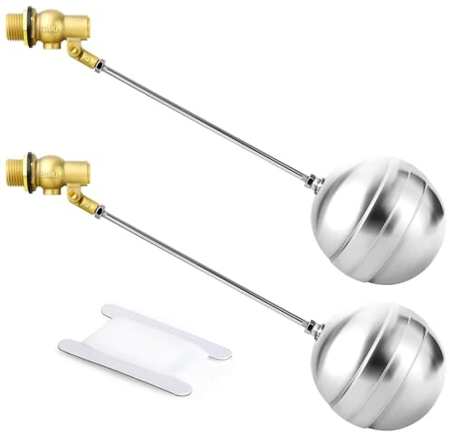 GASHER 2 Pezzi 1/2 BSP 304 valvola a sfera a galleggiante in acciaio inox, DN15 regolabile serbatoio d'acqua valvola a sfera a galleggiante per serbatoio stock Pool controllo del livello dell'acqua