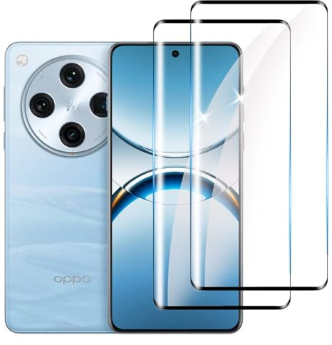 Lyphpe 【2-PACK】 Designed for Oppo Find x8 pro Screen Protector Case Friendly, 3D Curved, Screen Protector Tempered Glass cell Phone Film HD Clear