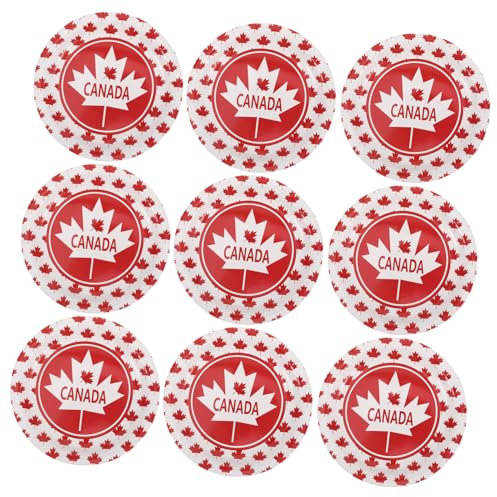 Amosfun 24pezzi Piatti Per Feste Del Canada Vassoi Forma Animato Piatto Da Dessert Per Antipasti e Decorazioni Patriottiche