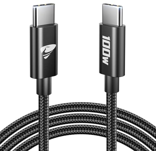 Cable USB C vers USB C, 100W 5A Chargeur Fil USB Type C 2M PD3.0 Câble USB C Charge Rapide pour iPhone 17 16 15 Pro Max Plus iPad MacBook, Cordon Usbc vers Usbc pour Samsung S25 S24 S23 S22 Telephone