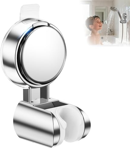 JOTPE Shower Head Holder Suction, Rotatable and Adjustable Shower Head Holder, Bathroom Suction Cup Shower Head Holder, No Drilling Shower Head Bracket, Removable Wall Mounted Suction Bracket