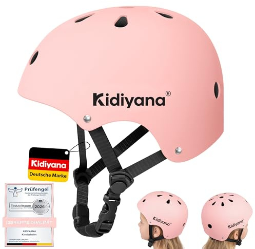 Kidiyana Kinderhelm – Leichter Kinderhelm mit ABS-Hartschale & EPS-Schaum, Verstellbar & Atmungsaktiv für Fahrrad, Roller, Scooter & Inliner
