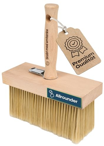 Skabt Med Omtanke Deckenbürste 190 mm | Flächenstreicher und Tapezierbürste für Wandfarbe, Kleister und große Flächen, extra breit | Ideal für Decken, Wände und schnelles Streichen großer Flächen