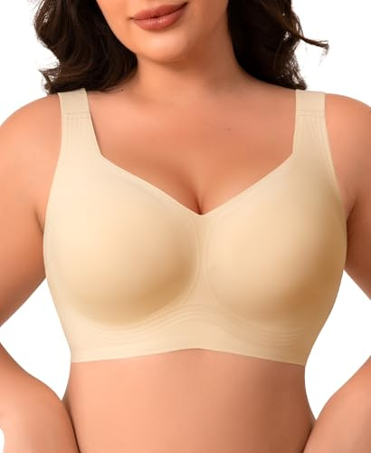Werena Minimiser Jelly Bras for Women Full Coverage Plus Size Bra (Nude,L)