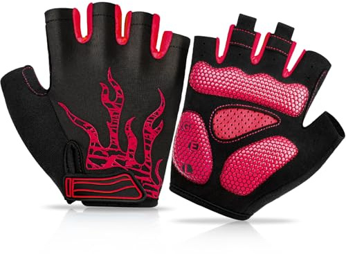 BTNEEU Fahrradhandschuhe, halbe Finger, Fahrradhandschuhe, Gel, stoßfest, rutschfest, atmungsaktiv, Halbfinger, Fahrradhandschuhe, Herren, Mountainbike-Handschuhe, Gel, Sommer, Fitness, Sport,