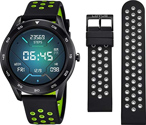 LOTUS Montre pour Homme 50013/1 Smartwatch Boîtier en Alliage Noir Bracelet en Plastique Noir