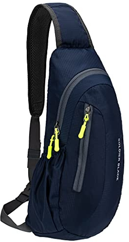 Gisdanchz Bolsos Hombres Bandoleras Mochila, Bolsos Hombres Bandoleras Impermeable Sling Bag Rucksack Chest Cross Body Bag Bolso Pecho Hombre Cruzado Pequeña Mochila Impermeable Bandolera, Azul Marino