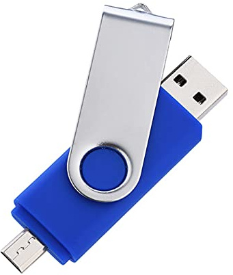 4GB/8GB/16GB/32GB/64GB/128GB USB Conectores de Doble Unidad Flash 2 en 1 Pluma for teléfonos Inteligentes, tabletas, computadoras (Capacity : 128GB, Color : Blue1)