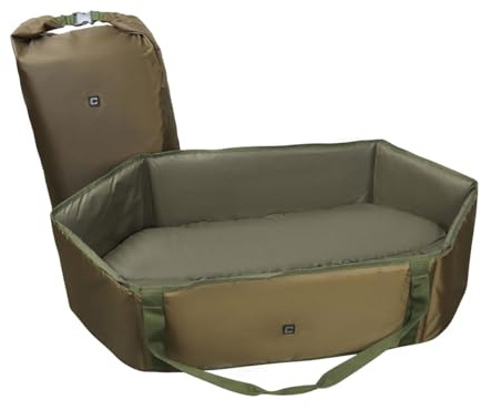 Carper Tackle Carp Cradle Fishing Unhooking Mat Oval Green With Carry Bag