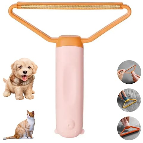 Mandarinmelon Tierhaarentferner – Haustierhaar Bürste & Fusselrolle für Hunde & Katzen – ideal für Kleidung, Sofa, Bett, Teppich & Auto – langlebig, wiederverwendbar & ohne Klebestreifen