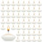 50 Pièces Bougies Flottantes, Pas de parfum Bougies Flottantes, Décorer Bougie Flottante, pour Piscine de Mariage, Baignoire de la Saint-Valentin, Dîner, Décoration de Noël (Blanc)