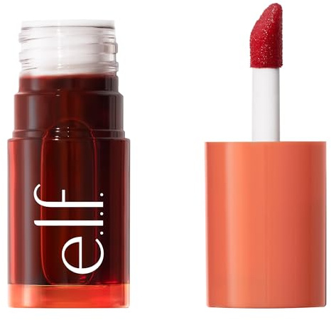 e.l.f. Sheer For It Blush Tint, Multi-Use, Long-Lasting Lip & Cheek Make-up, Creates a Natural Flush Finish, Vegan & Cruelty-Free, Orange Crush