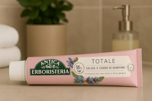 Dentifricio Naturale Totale 75ml con Salvia e Chiodi di Garofano – Protezione Completa Gengive e Denti – Confezione da 3, 6, 12 o 24 Pezzi (12)