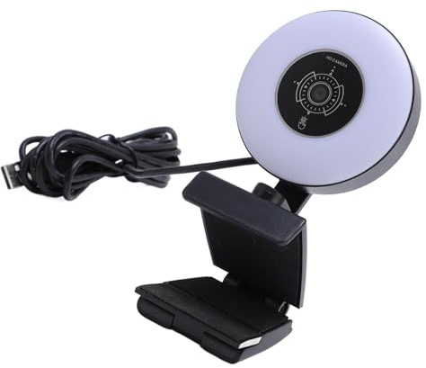 Topiky 4K Webbkamera med Fyllningsljus, Mikrofon och Fjärrkontroll, AF Auto Focus USB -datorkamera, Plug and Play Ultra HD Webcam för Team, Bärbar Dator, Konferens, Ring