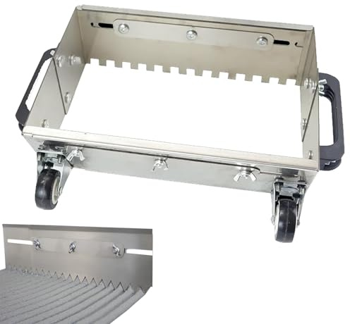 Truelle crantée en acier inoxydable, épandeur adhésif pour carrelage avec roues pour un carrelage efficace au sol et au mur