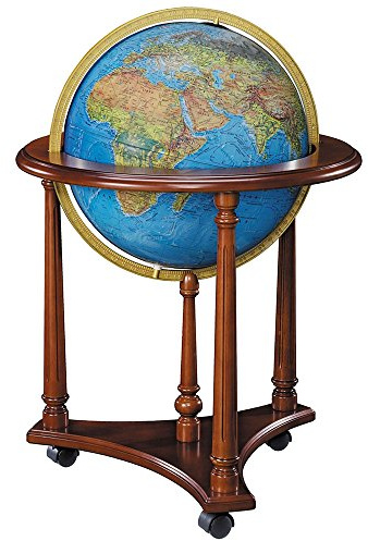 Replogle Globes Illuminated Lafayette Globe, Blue Ocean, 16-Inch Diameter