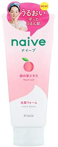 KRACIE NAIVE FACIAL CLEANSING FOAM PEACH, 130G