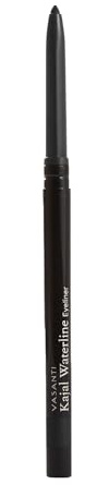 VASANTI Kajal Waterline Eyeliner (Intense Black) | Long-Lasting, Blendable Waterline Eye Liner | Smudge-Proof and Water-Resistant Eyeliner Pencil for Sensitive Eyes | Ophthalmologist Approved & Tested