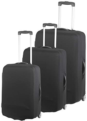 Xcase Kofferschutz: 3er-Set Elastische Schutzhüllen für Koffer mit 53-66 cm Höhe (Koffer Überzieher, Kofferüberzug, Reisekoffer)