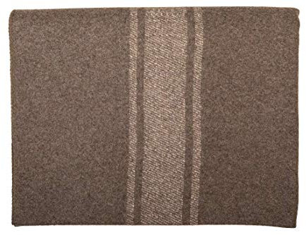 Couverture en Laine de Style Militaire - Épais et légères - pour Camping, Camp - Grandes couvertures de Survie pour Voiture, randonnée, randonnée et Festivals de Plein air Rayures Od/Kaki.
