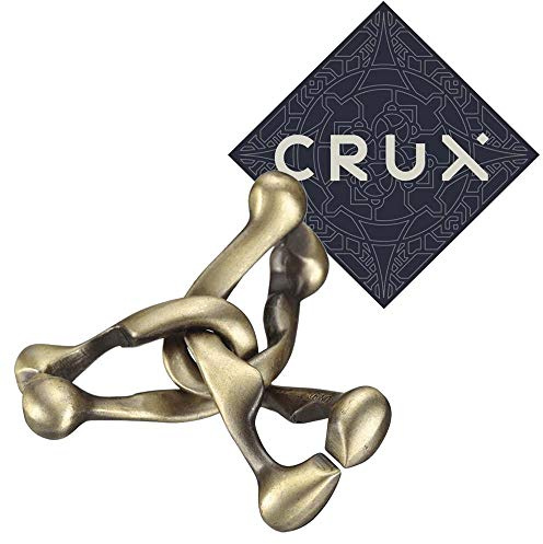 Hanayama Cast Trinity Puzzle - Level 6 of 6 - Grandmaster Difficulty - Includes Crux Sticker